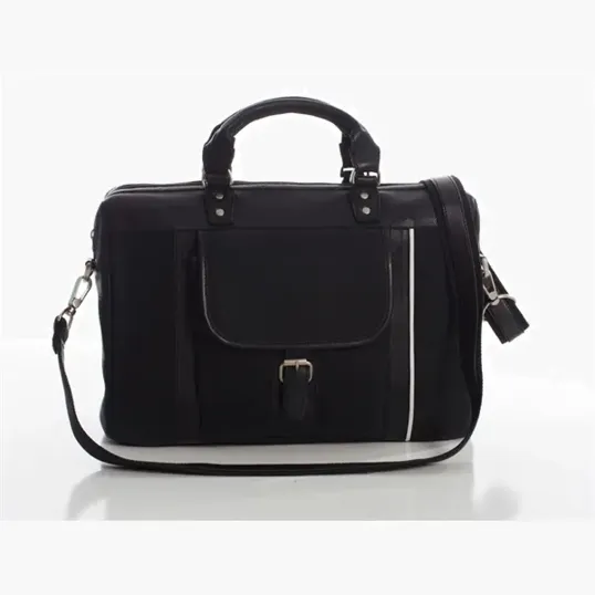 Elite Briefcase in Heavyweight Canvas and Cowhide