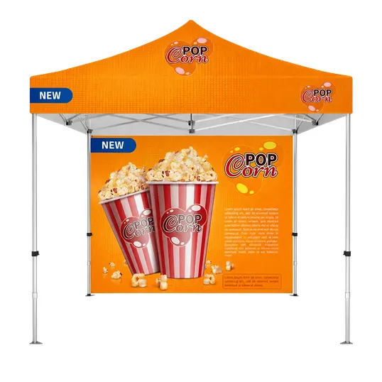 10x10 Advertising Tent with Back Wall