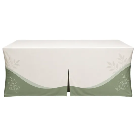 Fitted Table Cover with Back Slit - view 2