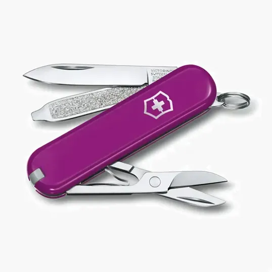 Victorinox Classic SD 7 Function Swiss Army Knife, Purple