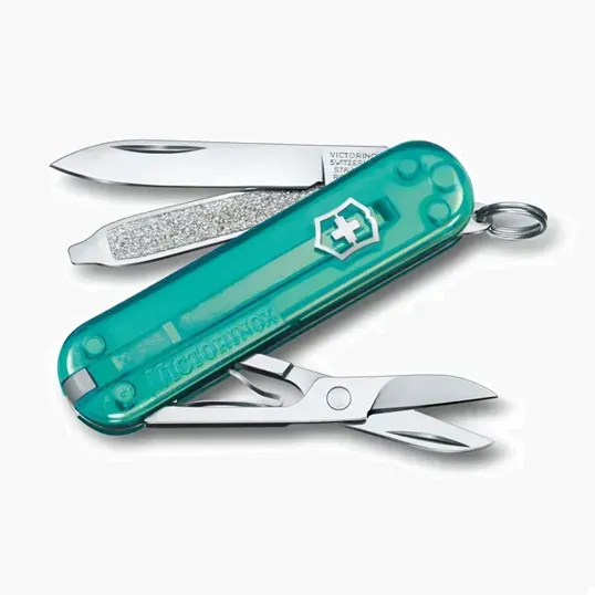 Victorinox Classic SD Swiss Army Knife, Transparent Teal