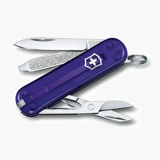 Victorinox Classic SD Swiss Army Knife, Transparent Purple