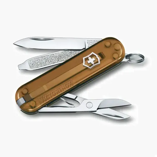 Victorinox Classic SD Swiss Army Knife, Transparent Brown