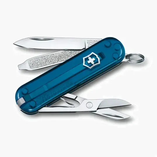 Victorinox Classic SD Swiss Army Knife, Transparent Blue
