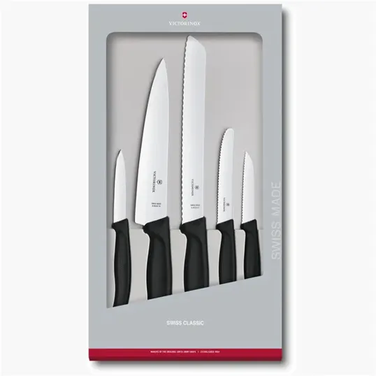Swiss Classic 5-Piece Kitchen Knife Set with Stainless Steel Blades