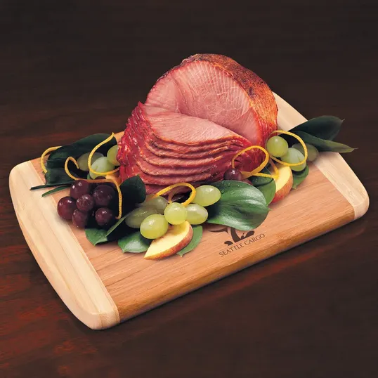 Honey Cured Spiral-Sliced Boneless Ham with Bamboo Cutting Board