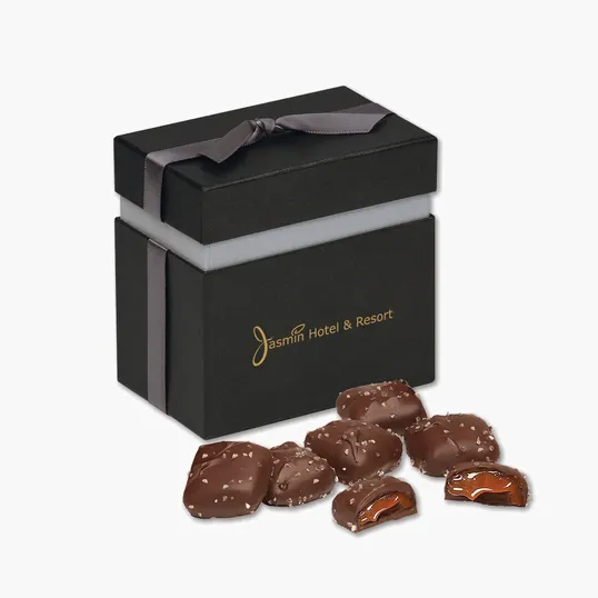 Chocolate Sea Salt Caramels in Elegant Treats Gift Box