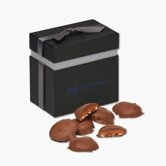 Caramel Pecan Clusters in Elegant Treats Gift Box