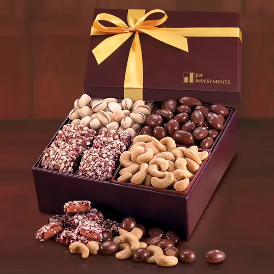 The Classic Gourmet Gift Box with Foil-Stamped Lid