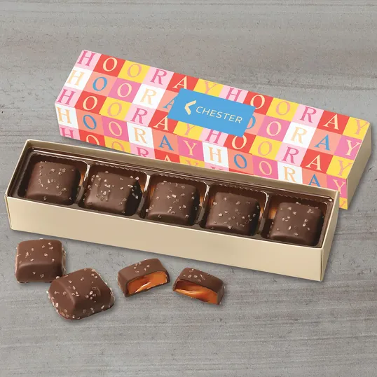 Chocolate Sea Salt Caramels Flight with Full-Color Wrap