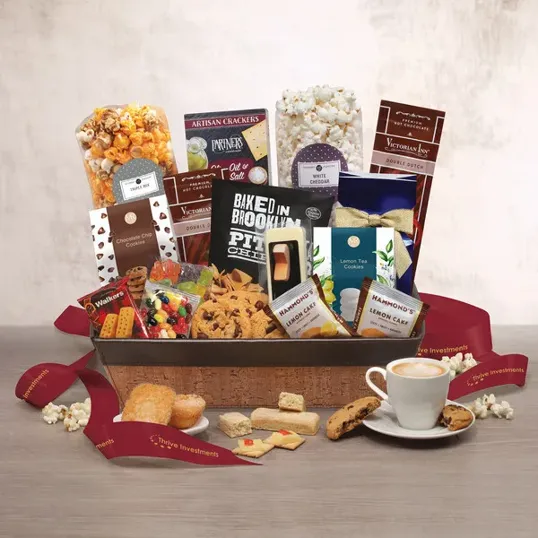 Perfectly Delightful Gift Basket with Faux-Leather Trim