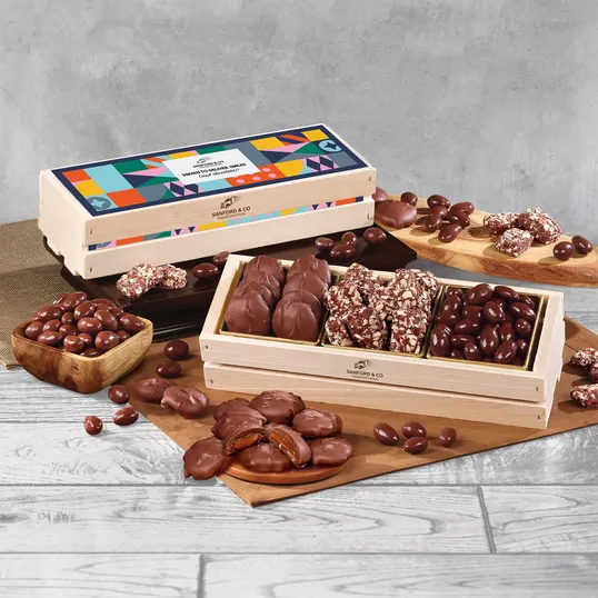 Chocolate Favorites Wooden Crate Gift Set