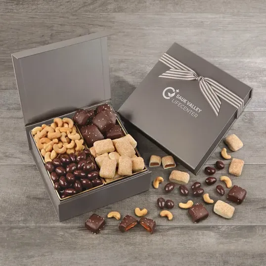 Gray Magnetic Closure Treasured Assortment Gift Box