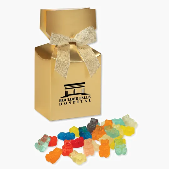 Gummi Bears in Gold Premium Delights Gift Box, 1/2 lb
