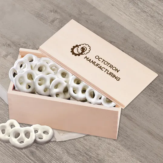 Frosted Pretzels in Wooden Collector's Box