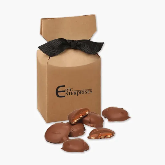Caramel Pecan Clusters in Kraft Gift Box