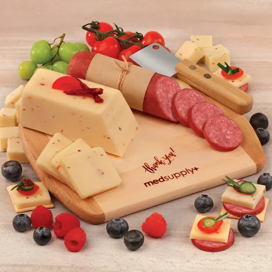 Shelf-Stable Wisconsin Favorites Cheese, Sausage & Bamboo Board Set