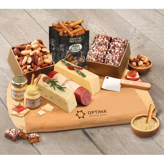 Shelf Stable Charcuterie Collection with Bamboo Cutting Board