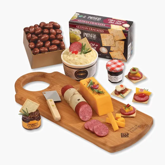 Savory & Sweet Charcuterie Assortment on Bamboo Board