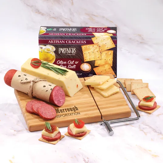 Shelf Stable Entertainer's Assortment with Firebranded Bamboo Slicer