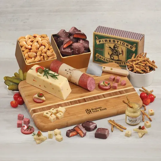Symphony of Flavor Bamboo Charcuterie Board Gift Set