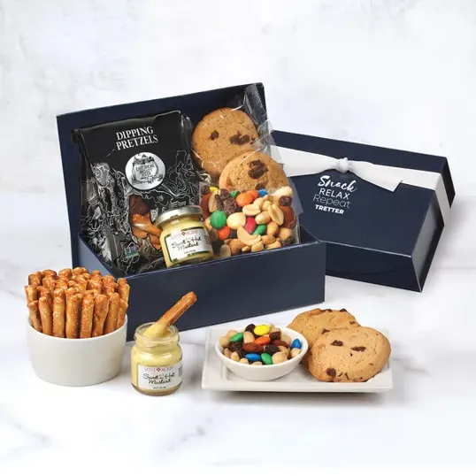 Snack Time Gift Box with Foil-Stamped Lid