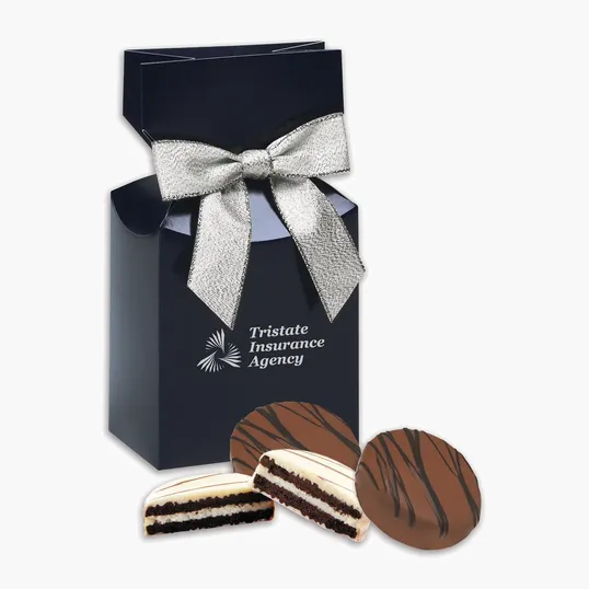 Chocolate Covered Oreo Cookies in Navy Gift Box