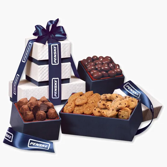 Park Avenue Sweet Delights Tower, 4-Tier Gourmet Gift Box