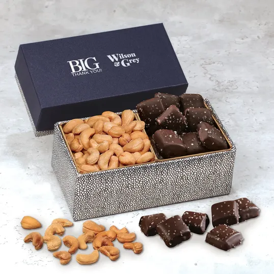 Cashews & Chocolate Sea Salt Caramels Gift Box