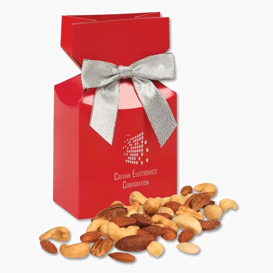 Deluxe Mixed Nuts in Red Premium Delights Gift Box