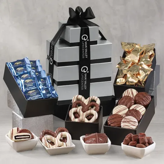 Individually-Wrapped Chocolate Heaven Gift Tower
