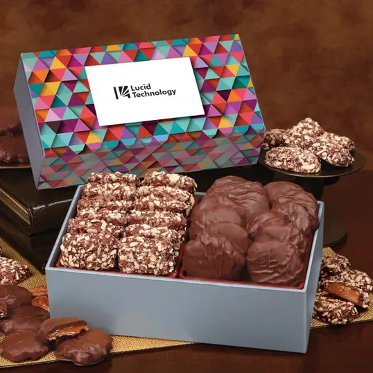 Toffee & Pecan Clusters Gift Box with Triangles Sleeve