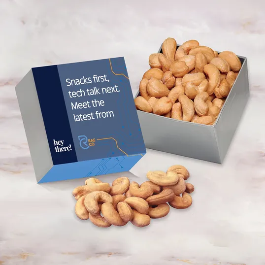 Simply Perfect Silver Gift Box with Fancy Cashews, 5 oz.