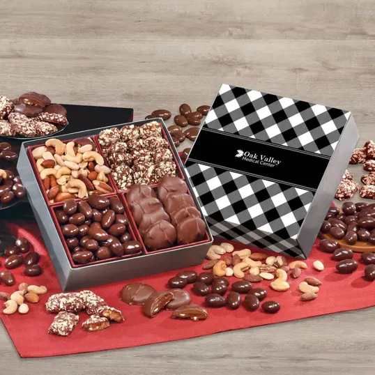 Signature Assortment Gift Box with Black Plaid Sleeve