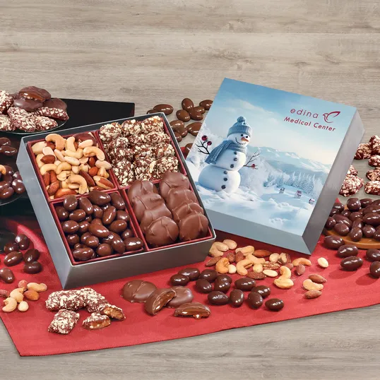 Signature Assortment Gift Box with Blue Snowman Sleeve