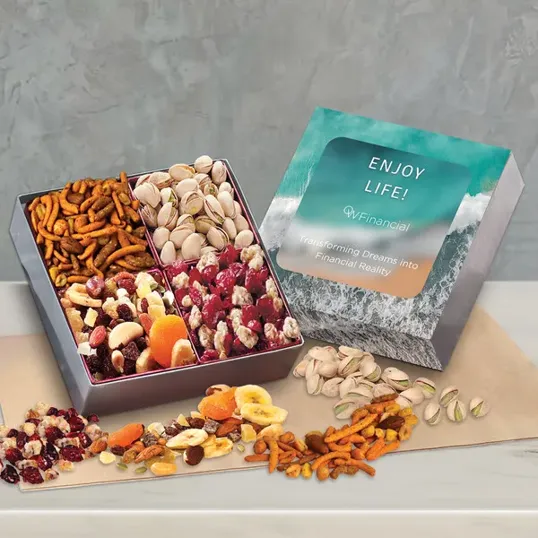 Full Color Gift Box with Gourmet Treats, Serves 8-12