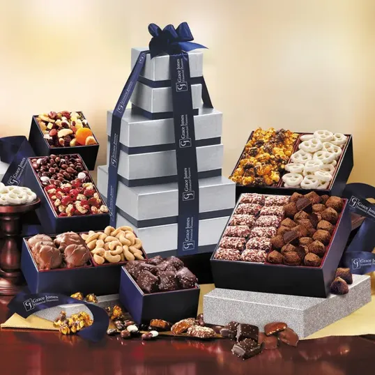 Silver & Navy Executive Gourmet Tower