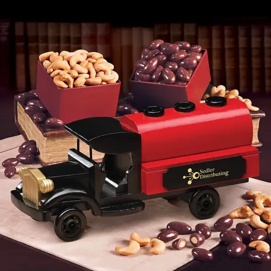 1920-Era Tank Truck with Chocolate Almonds & Extra Fancy Cashews