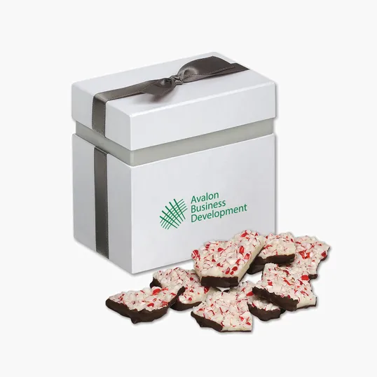 Peppermint Bark in Elegant Treats Gift Box