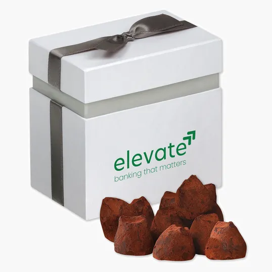 Cocoa Dusted Truffles in Elegant Treats Gift Box