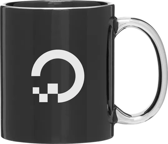 11 oz C-Handle Ceramic Mug, Metallic — view 2