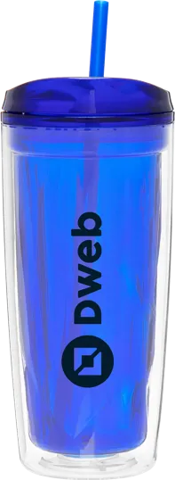 Geo 16 oz Acrylic Tumbler with Straw — view 2