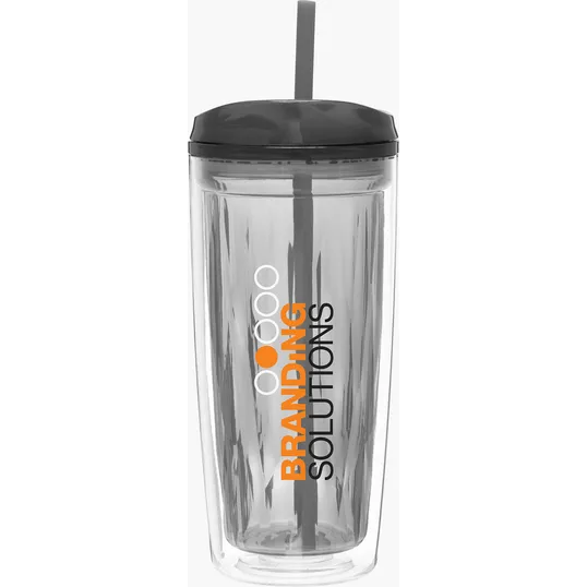Geo 16 oz Acrylic Tumbler with Straw — view 3