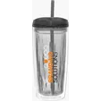 Geo 16 oz Acrylic Tumbler with Straw — view 3