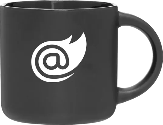 Minolo 14 oz Ceramic Mug, Matte Black — view 5