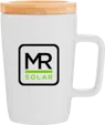 Sonder 14 oz Ceramic Mug with Bamboo Coaster Cover
