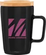 Sonder 14 oz Ceramic Mug with Bamboo Coaster Cover — view 5