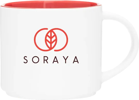 Monaco 16 oz Ceramic Mug, Matte White — view 2