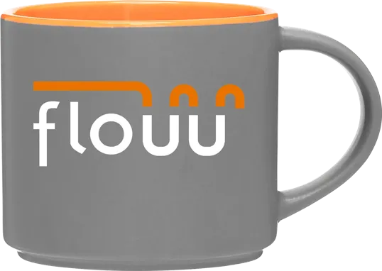 Monaco 16 oz Ceramic Mug, Matte Storm Gray — view 3