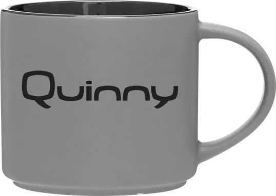 Monaco 16 oz Ceramic Mug, Matte Storm Gray — view 6